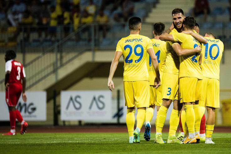 Domžalčani so si napredovanje zagotovili z remijem na povratni tekmi. | Foto: Grega Valančič/Sportida