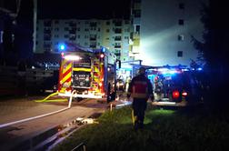 Zaradi požara v stanovanjskem bloku v Kranju evakuirali 150 stanovalcev #video