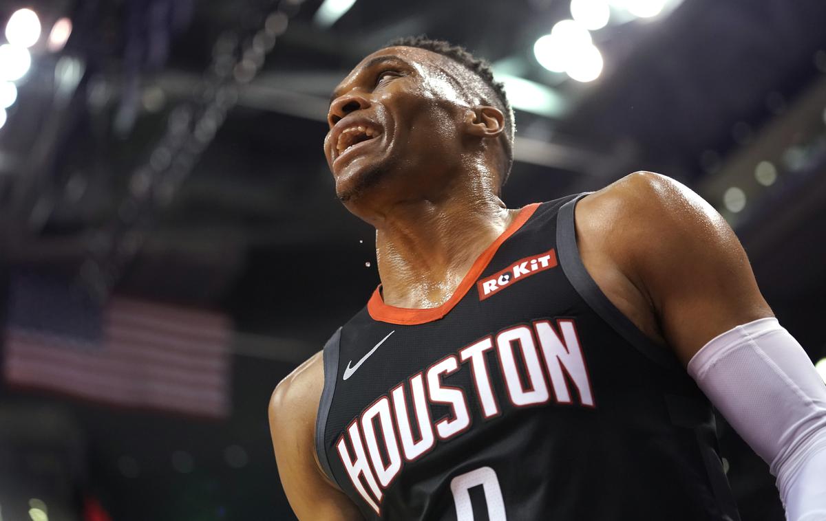 Russell Westbrook | Russell Westbrook je na tekmi proti aktualnim prvakom lige NBA, Toronto Raptors, k zmagi prispeval trojni dvojček. | Foto Reuters