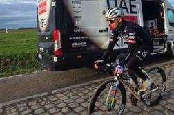 Tadeja Pogačarja opazili na izvidnici na severu Francije