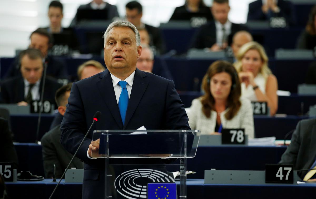 Viktor Orban | Madžarski premier Viktor Orban je evropskim poslancem očital, da želijo Madžare izločiti iz odločanja v EU. | Foto Reuters