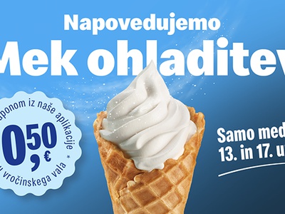 Ob prvem letošnjem vročinskem valu McDonald's predstavlja "Mek ohladitev"