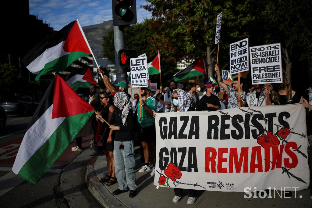 protesti, Gaza, podpora, aktivisti, policija, Palestina