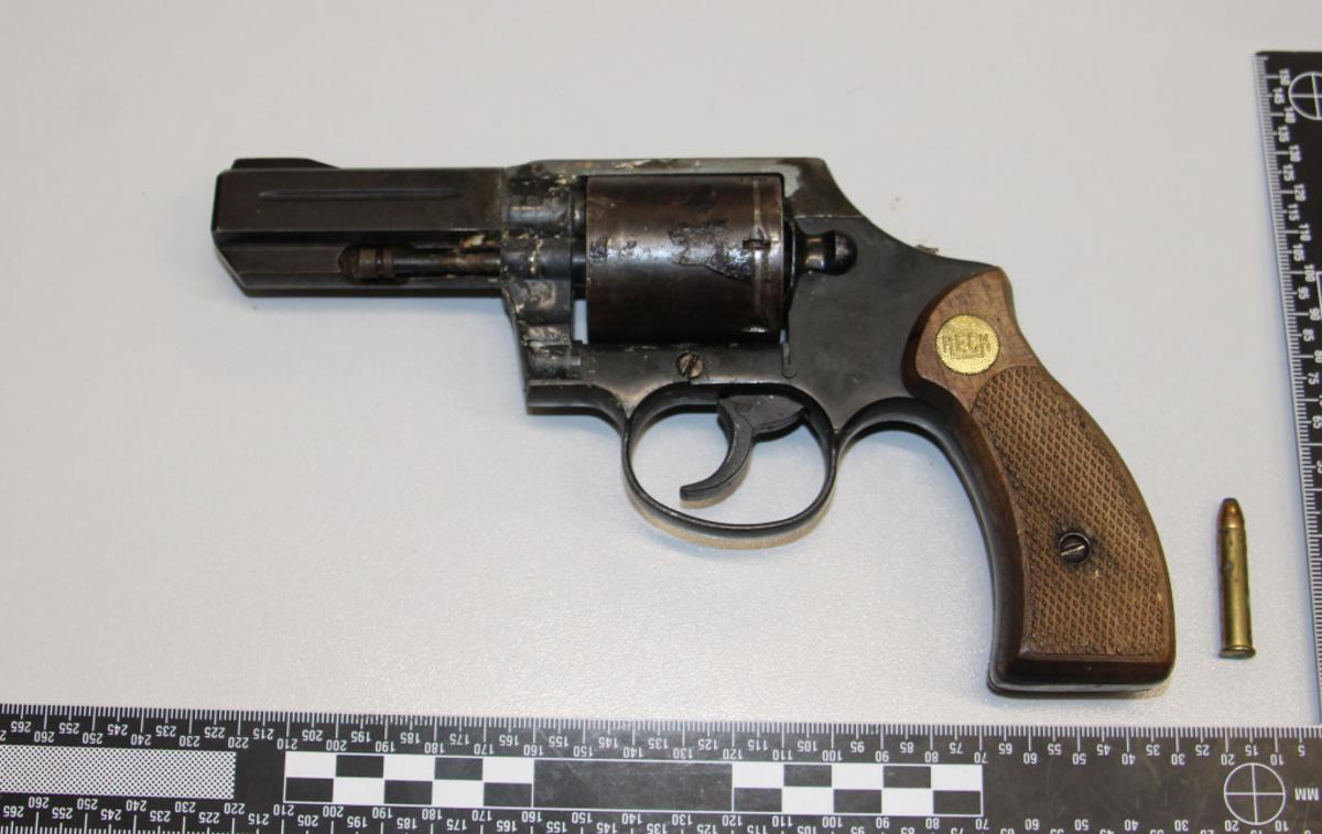 Revolver | Orožje so policisti zasegli in ga poslali v analizo. | Foto PP  Trebnje