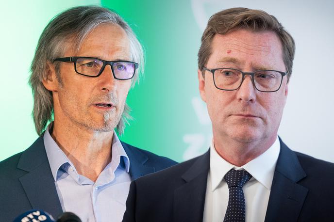 Uroš Macerl in Vladiir Prebilič | Macerl je Prebiliču v razpravi o integriteti nastavil ogledalo in odprl vprašanje kredibilnosti besed v primerjavi z dejanji, tudi v luči ustanavljanja nove stranke ob evropski poslanski plači. | Foto STA