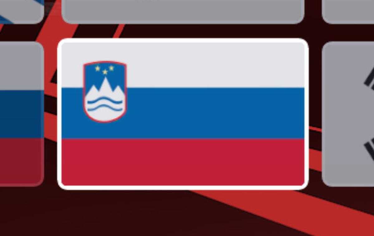 Zastava F1 | Slovenska zastava v videoigri F1 2020 ima napačno oblikovan grb, narobe pa je izrisana tudi njegova vsebina. | Foto YouTube / Posnetek zaslona