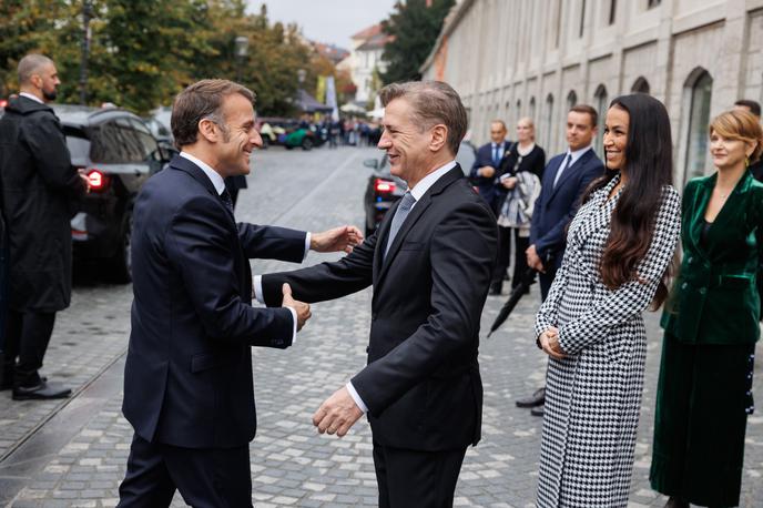 Emmanuel Macron, Robert Golob | Foto STA