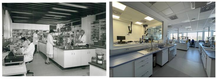 Medexov laboratorij nekoč in danes  | Foto: Medex