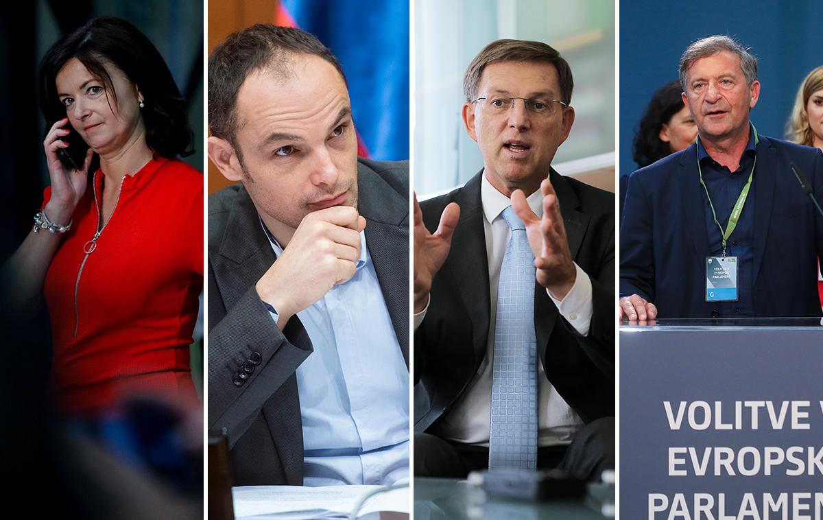 Komisar kandidati | Kandidati, ki jih največkrat omenjajo za položaj evropskega komisarja: Tanja Fajon, Anže Logar, Miro Cerar in Karl Erjavec. | Foto STA