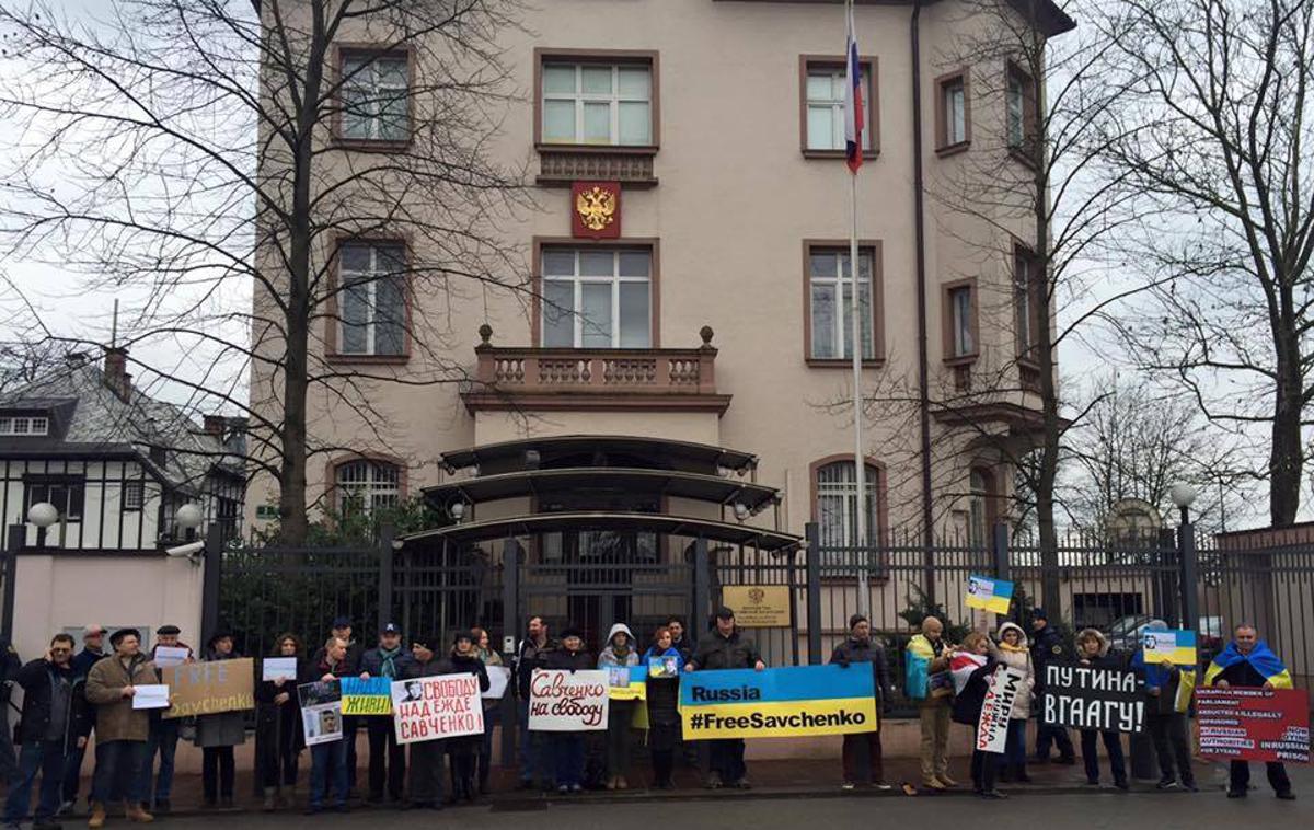 protest pred ruskim veleposlaništvom | Foto Osebni arhiv sogovornikov