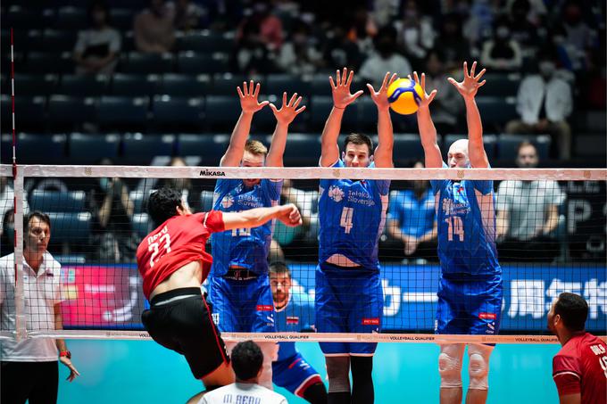 Slovenci so podobno kot na letošnji pripravljalni tekmi v Mariboru po zaostanku z 0:1 dobili vse preostale nize proti Egiptu. | Foto: VolleyballWorld