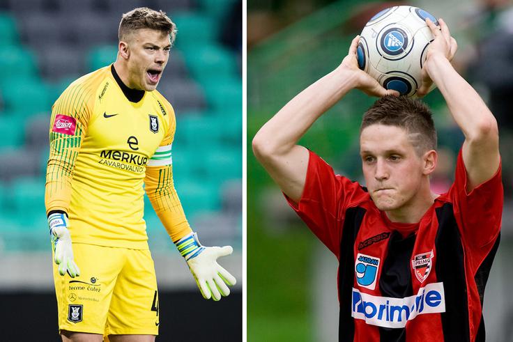 Oboje je pravilno. Oba Nejca Vidmarja, ki ju predstavljamo na Sportalu, prihajata iz nogometnega sveta. Vidmar na levi strani kolaža kot posojen igralec trenutno brani za grški Ionikos Nikeas, Vidmar na desni strani fotografije pa je profesionalno nogometno kariero, med drugim je igral za Vipavo in Primorje, že končal. | Foto: Sportida