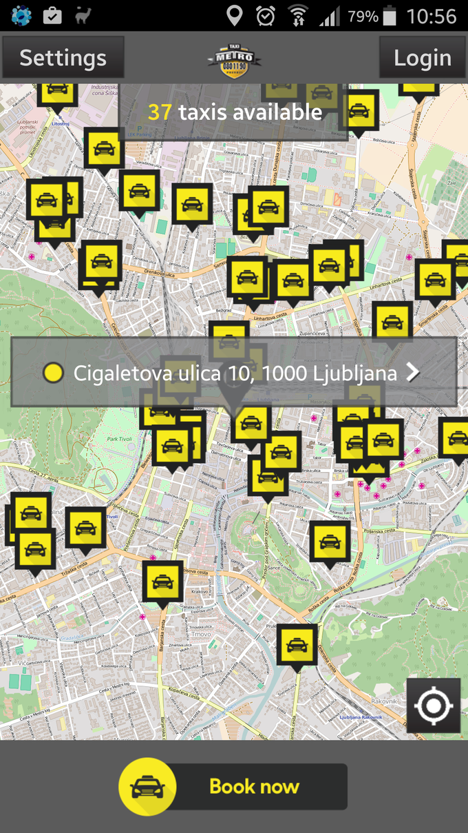 Ljubljanski Taxi Metro ima svojo mobilno aplikacijo za naročanje prevozov, a pravijo, da prek nje prejmejo manj kot en odstotek vseh svojih naročil za taksi prevoze. | Foto: Srdjan Cvjetović