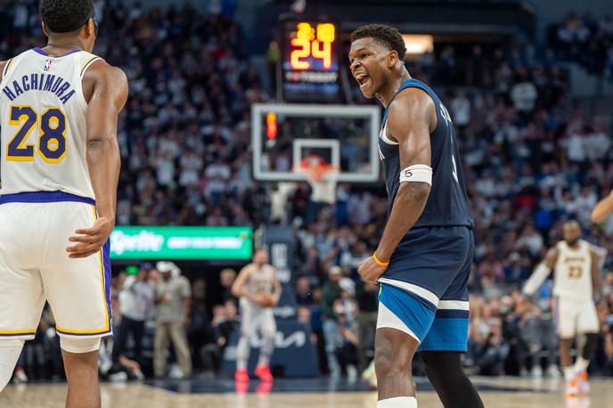 Anthony Edwards Minnesota Timberwolves | Anthony Edwards bo poskušal po Jezernikih izločiti še eno zasedbo iz Kalifornije. | Foto Reuters