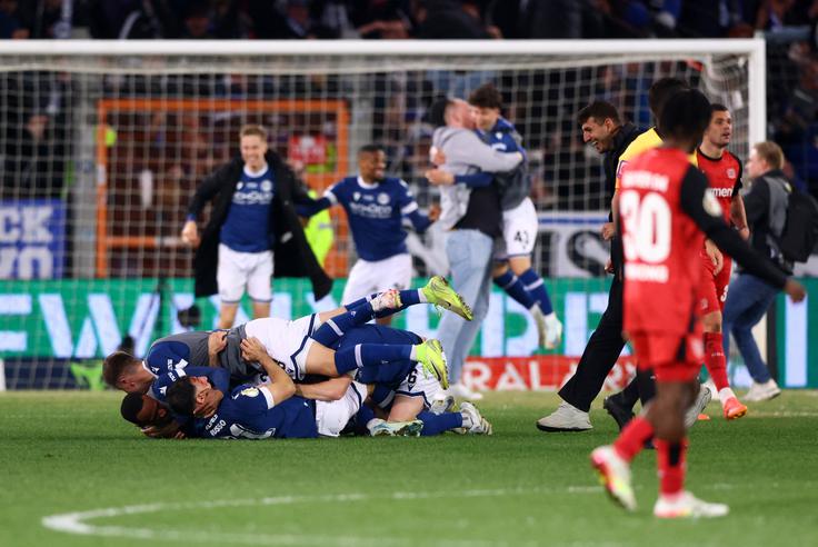 Bayer Leverkusen se je nepričakovano spotaknil ob tretjeligaško oviro. | Foto: Reuters