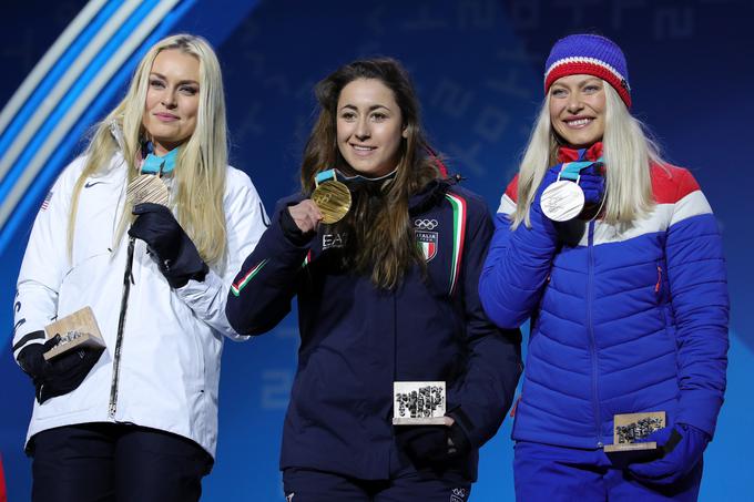 Kraljice olimpijskega smuka: Lindsey Vonn, Sofia Goggia in Ragnhild Mowinckel. | Foto: Getty Images