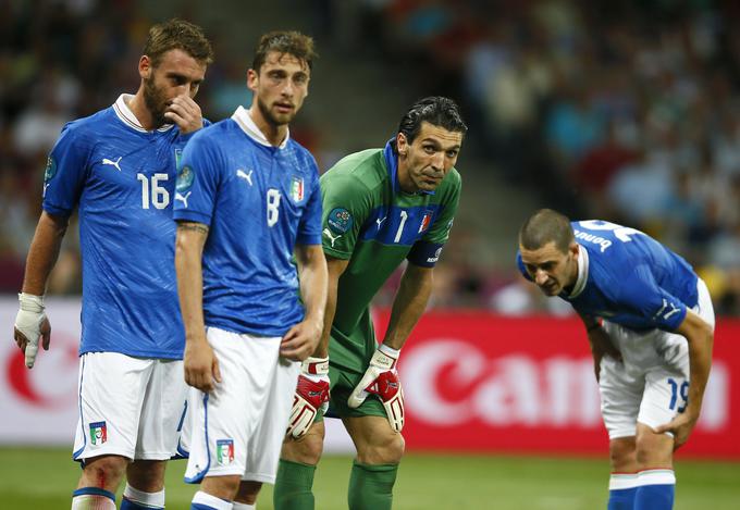 Azzurri so na zadnjem evropskem prvenstvu (2012) v finalu doživeli katastrofo proti Špancem in izgubili z 0:4. | Foto: 