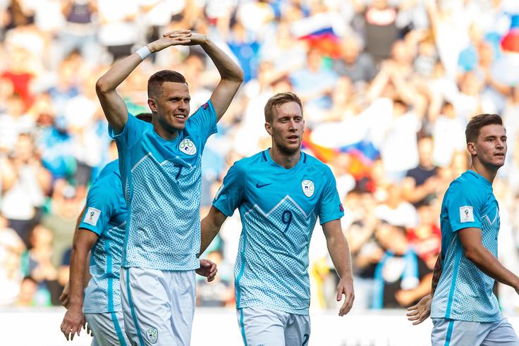 Josip Iličić z z izredno lepim zadetkom ob izteku prvega polčas popeljal Slovenijo do vodstva. | Foto: Grega Valančič / Sportida