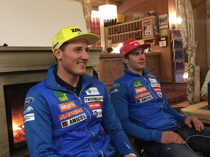 Štefan Hadalin in Žan Kranjec sta v nedeljo popravila slovenski smučarski vtis. | Foto: MaPa