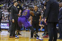 Lakersi kljub Jamesovi poškodbi boljši od prvakov