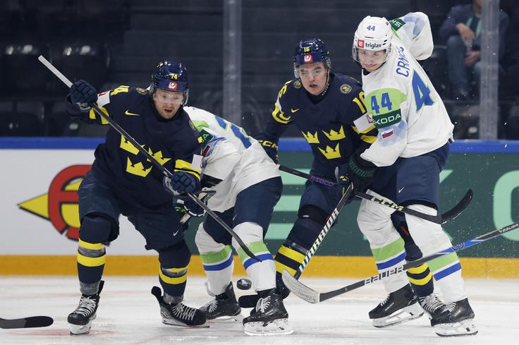 hokej SP Slovenija Švedska | Foto: Reuters