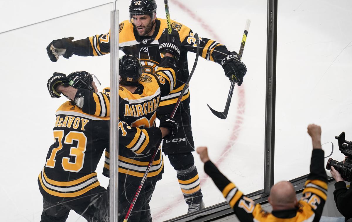 Boston Bruins | Hokejisti Bostona so v prvem krogu končnice v ligi NHL z 3:2 v podaljšku premagali Washington. | Foto Guliverimage