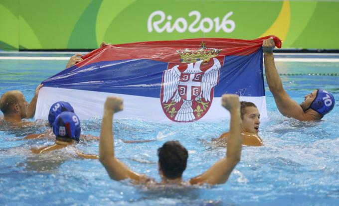 Zmaga Srbije proti Hrvaški v finalu vaterpola na OI v Riu | Foto: Reuters