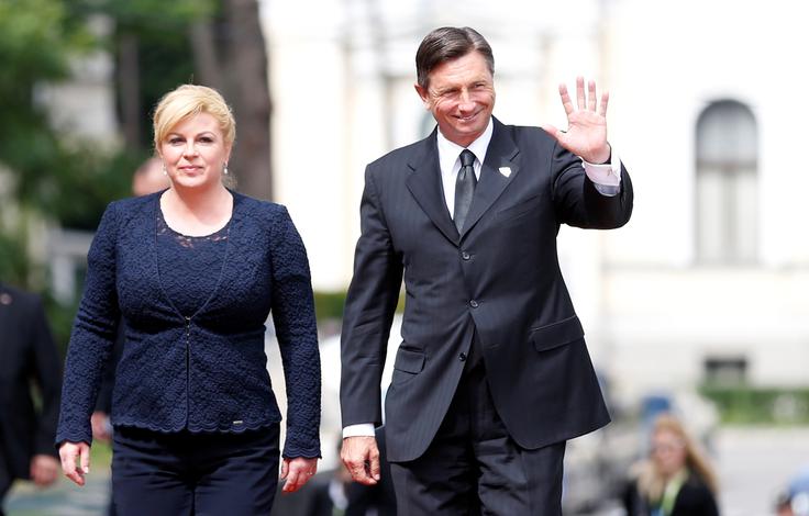 Kolinda Grabar-Kitarović in Borut Pahor | Foto: Reuters