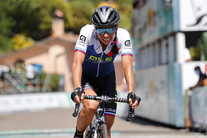 Na enodnevni dirki Giro dell'Emilia ji je za las zmanjkalo do zmagovalnih stopničk, je pa s 4. mestom dosegla svoj največji uspeh v karieri. | Foto: Cor Vos