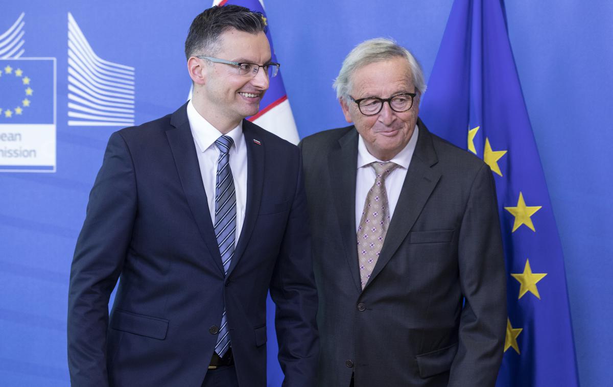 Marjan Šarec in Jean-Claude Juncker | Foto STA
