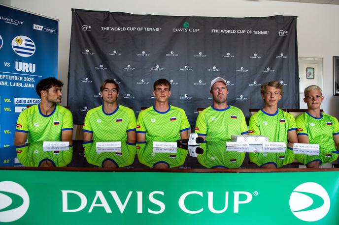 Slovenska teniška reprezentanca, Davisov pokal | Slovenska teniška reprezentanca za spopad z Urugvajem. | Foto Tenis Slovenija