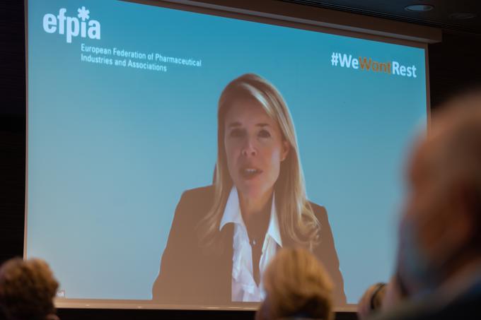 Nathalie Moll, generalna direktorica Evropske zveze farmacevtskih industrij in združenj (EFPIA) | Foto: Žiga Intihar