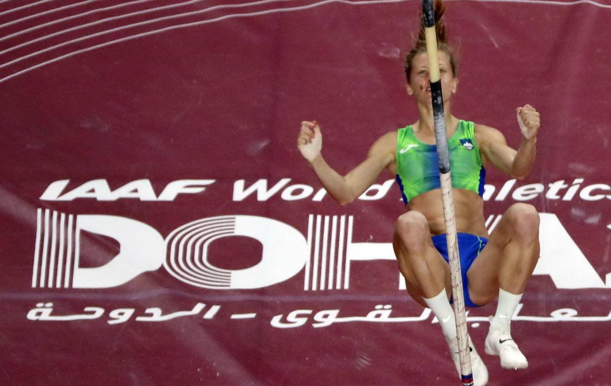 Tina Šutej | preskok med 4,50 in 4,70 m zame danes zelo velik | Foto Reuters