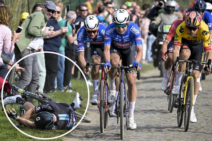 John Degenkolb padec | Nemški kolesar John Degenkolb bo težko pozabil padec na dirki Pariz-Roubaix, zaradi katerega je ostal brez izjemnega dosežka na dirki.  | Foto Reuters