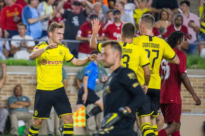 Liverpool Borussia Dortmund prijateljska tekma | Nogometaši Borussia Dortmund so na pripravljalni tekmi s 3:2 premagali evropske klubske prvake. | Foto Reuters