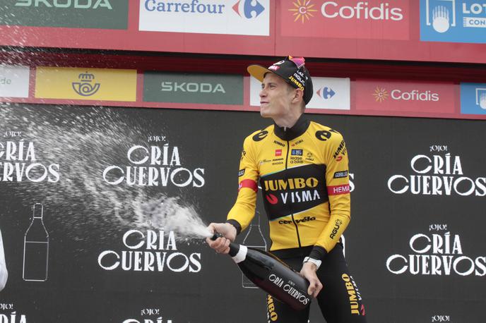 Jonas Vingegaard Vuelta 2023 | Jonas Vingegaard je zmago v 13. etapi Dirke po Španiji posvetil svoji hčerki Fridi, ki danes praznuje 3. rojstni dan. Fotografija je z Dirke po Franciji. | Foto Guliverimage
