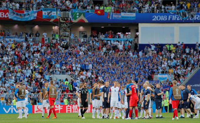 Veselje Islandcev po veliki točki na SP 2018. | Foto: Reuters