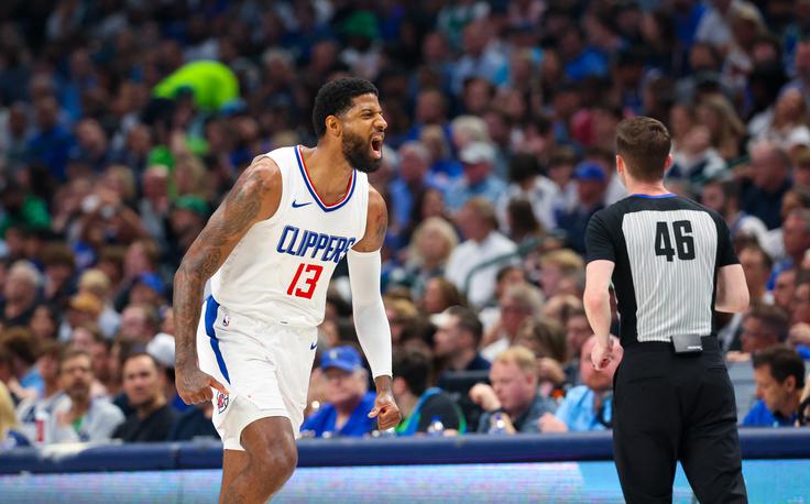 Paul George je pri zaostanku Clippersov s 103:104 zadel izjemno trojko, ki je na koncu predstavljala prelomnico srečanja. | Foto: Reuters