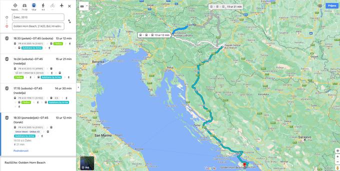 povezava Žalec-Bol | Foto: Google maps