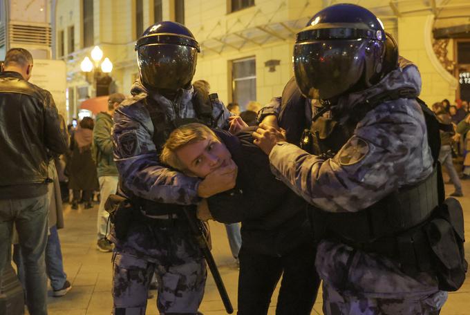 Protesti v Rusiji proti mobilizaciji | Foto: Reuters