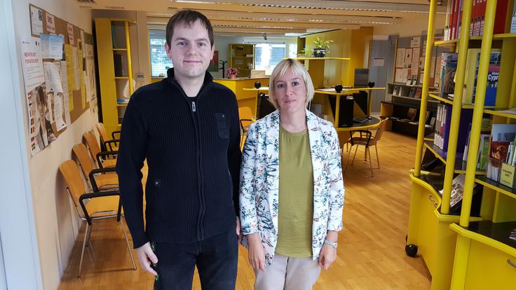 Katja Plazar in Andrej Mohorčič O pomanjkanju motivacije je težko govoriti na splošno, vsak posameznik je zgodba zase, pravita Andrej Mohorčič in Katja Plazar iz ljubljanskega kariernega centra. | Foto: Metka Prezelj