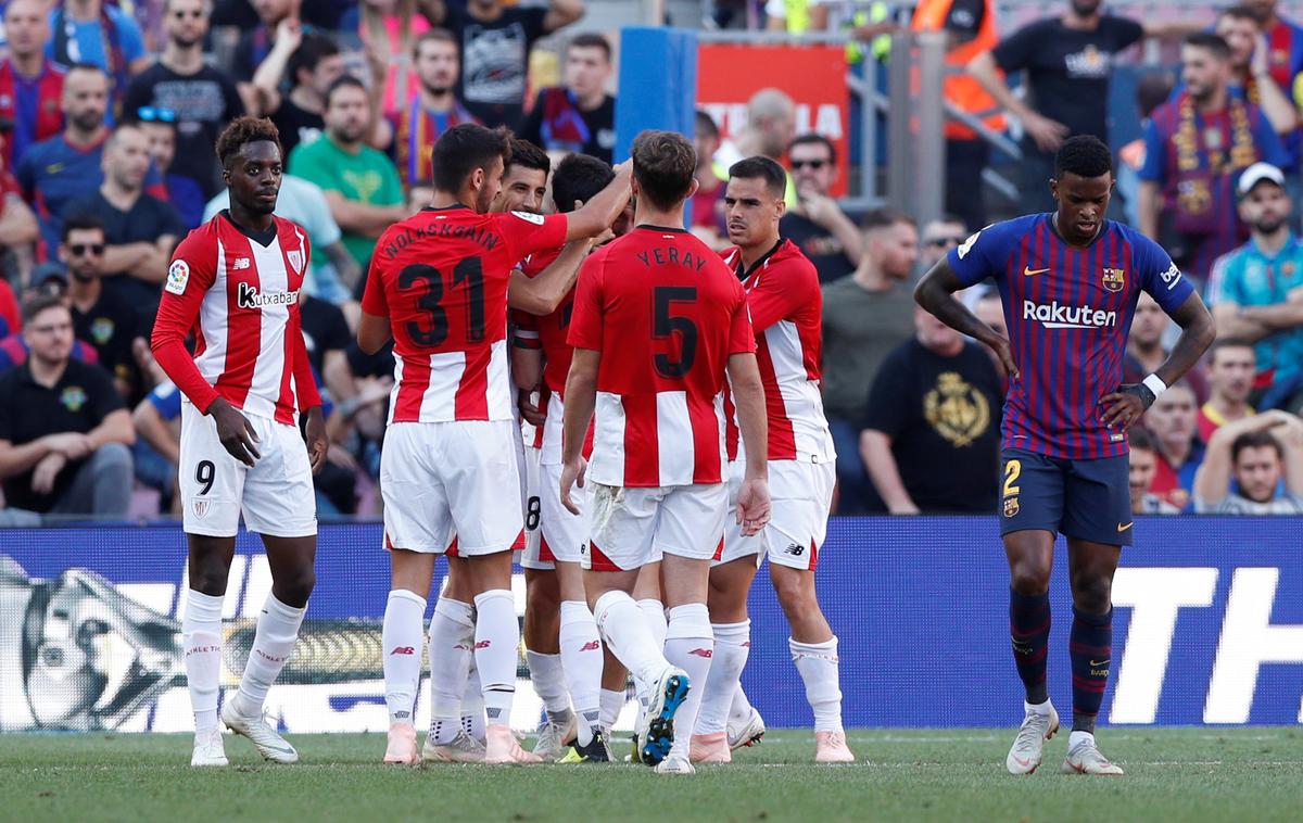 Athletic Bilbao Barcelona | Athletic Bilbao se poteguje za mesta v Evropi. | Foto Reuters