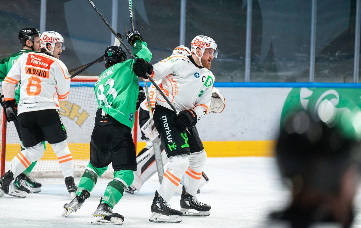 HK Olimpija Ljubljana | Olimpija je proti Gradcu izgubila z 2:4. | Foto Domen Jančič