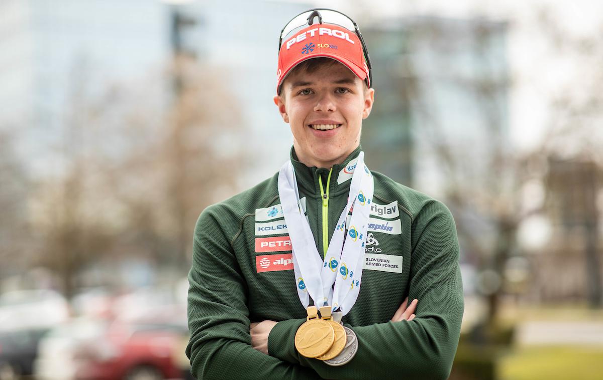 Alex Cisar | Alex Cisar, ki je z mladinskega svetovnega prvenstva prinesel tri odličja, je postal še državni prvak v letnem biatlonu. | Foto Vid Ponikvar