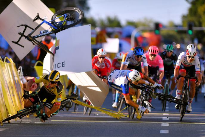 Fabio Jacobsen | Okrevanje nizozemskega kolesarja Fabia Jakobsena, ki se je hudo poškodoval na uvodni etapi Dirke po Poljski, bo dolgotrajno. | Foto Getty Images