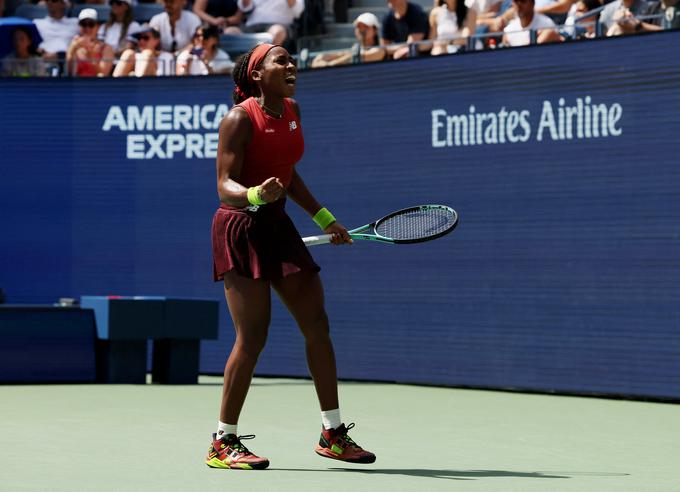 Veselje ob sploh prvi uvrstitvi v polfinale New Yorka. Na Rolandu Garrosu je lani že igrala finale. | Foto: Reuters