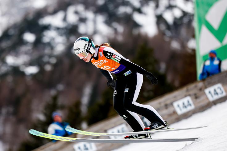 Nika Vodan svojima poletoma ni bila zadovoljna. | Foto: Aleš Fevžer
