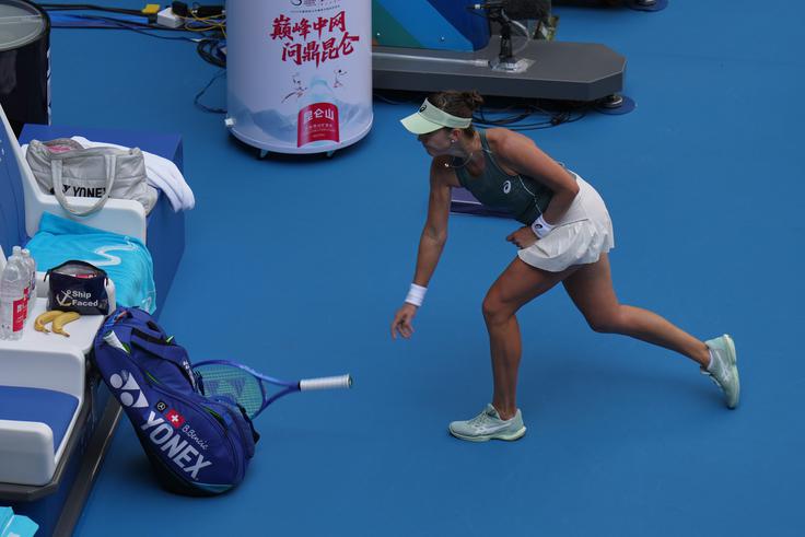 Belinda Bencic je med dvobojem izgubljala živce. | Foto: Guliverimage