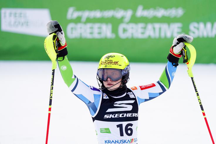 Kranjska Gora Neja Dvornik Neja Dvornik je bila zadovoljna z razpletom dveh tekem v Podkorenu. | Foto: Filip Barbalič