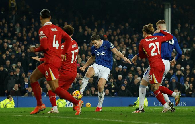 James Tarkowski je zadel za izid tekme 2:2. | Foto: Reuters